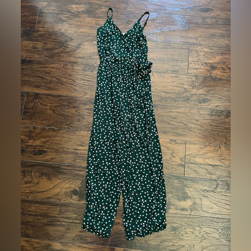 New without tags, green floral Kaileigh jumpsuits